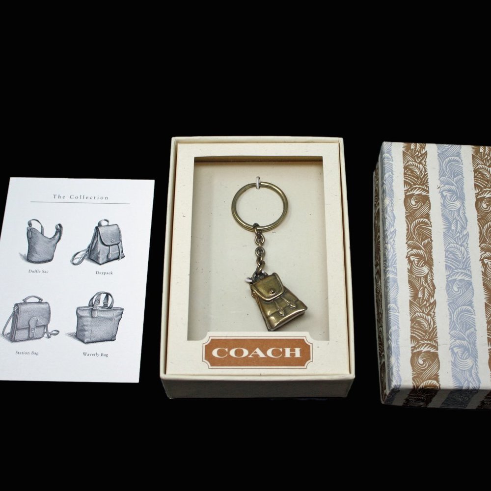 Coach Vintage Daypack 9960 Key Fob in Solid Brass in Original Packaging and Box